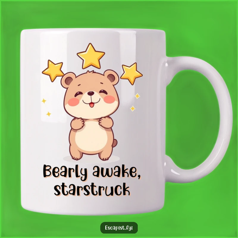 Funny Bear Cub Star Mug: A Hilarious Gift for Dreamers and Aspiring Jugglers