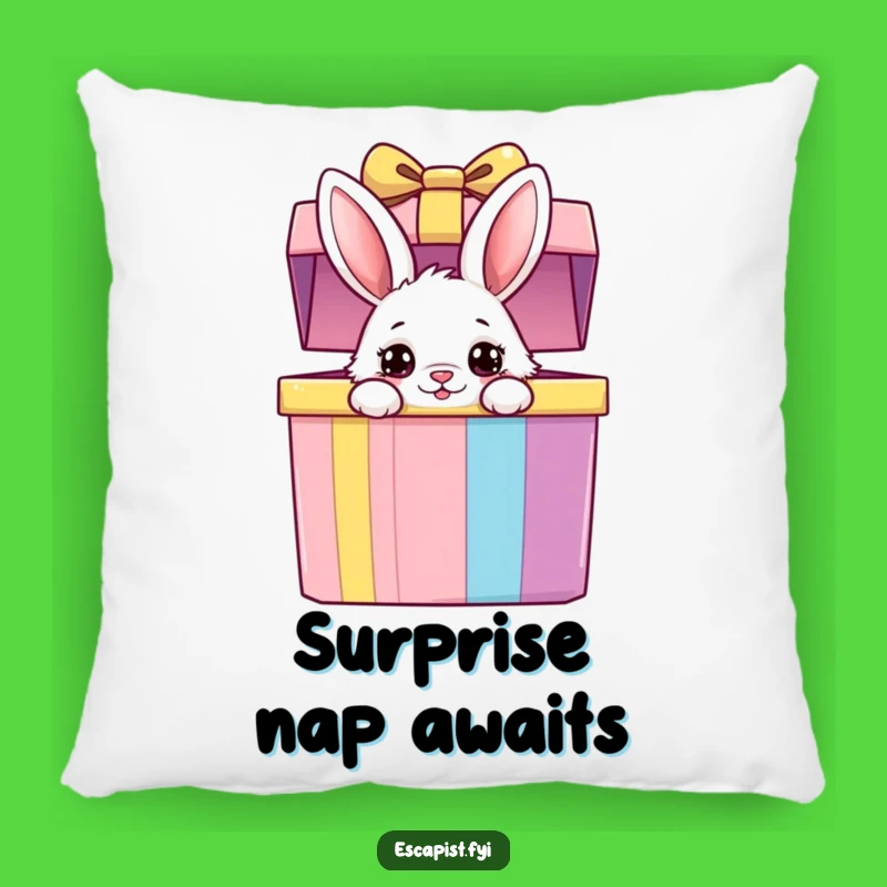 Cozy Funny Bunny Gift Box Pillow: Add Comfort and Whimsical Pondering