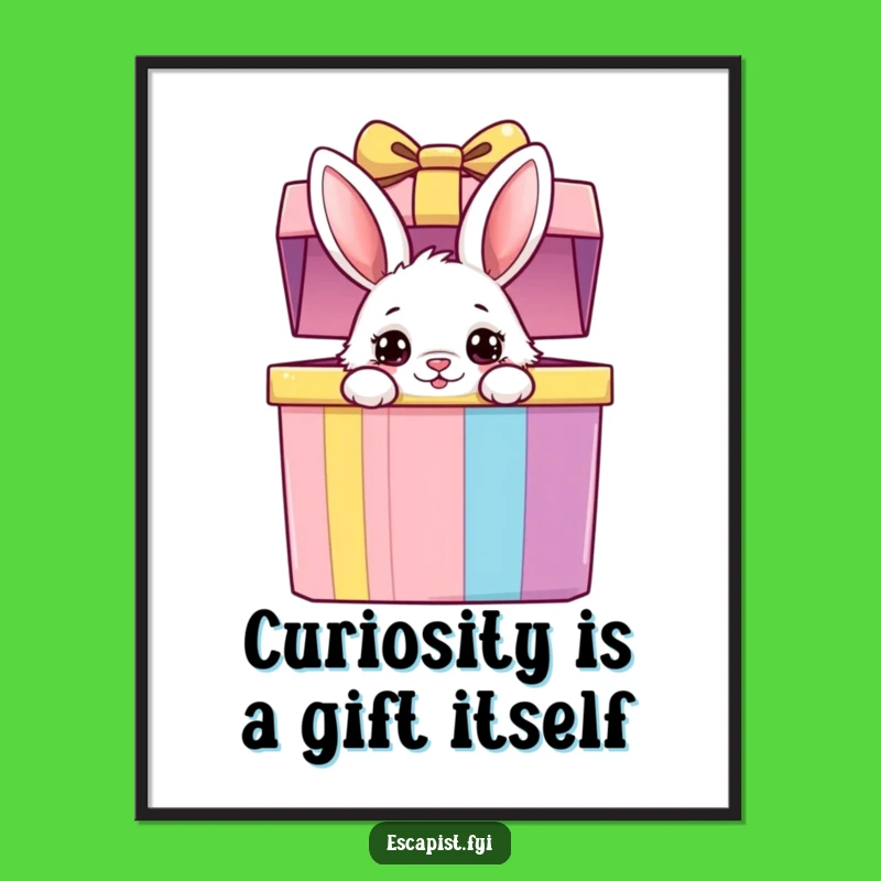 Free Printable Bunny Surprise Wall Art: Cute Downloadable Decor for Whimsical Spaces